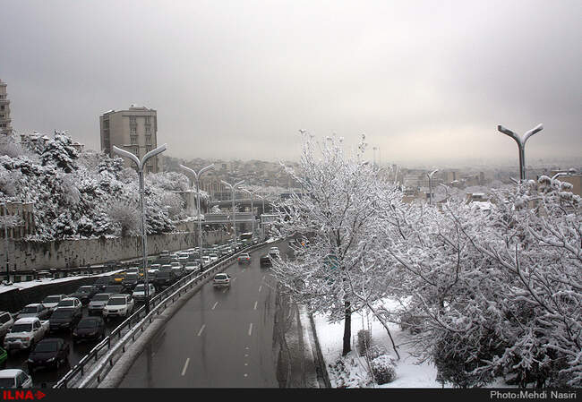 بارش برف پاییزی در تهران