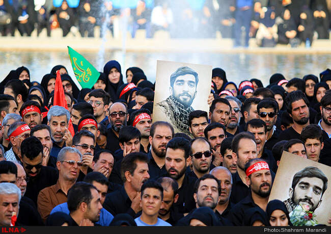 مراسم تشییع پیکر شهید حججی در میدان نقش جهان اصفهان‎