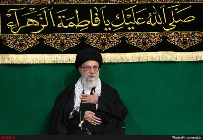 مراسم عزاداری و سوگواری شهادت حضرت فاطمه‌ی زهرا(س) با حضور رهبر انقل