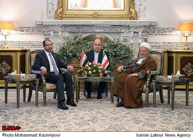 دیدار آیت‌الله هاشمی رفسنجانی با رئیس مجلس عراق