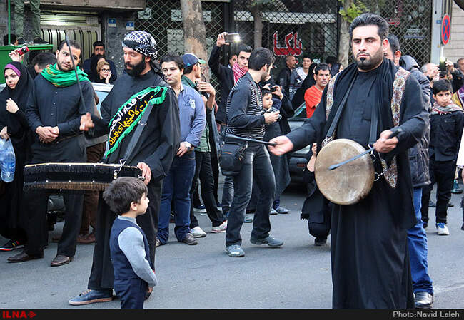 دسته عزاداری حسینیه کاظمینیهای مقیم تهران در روز تاسوعا