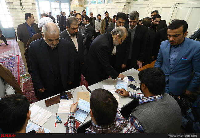 حضور دکتر لاریجانی در انتخابات مجلس شورای اسلامی و مجلس خبرگان رهبری