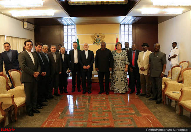 سفر محمدجواد ظریف وزیر امور خارجه کشورمان به غنا