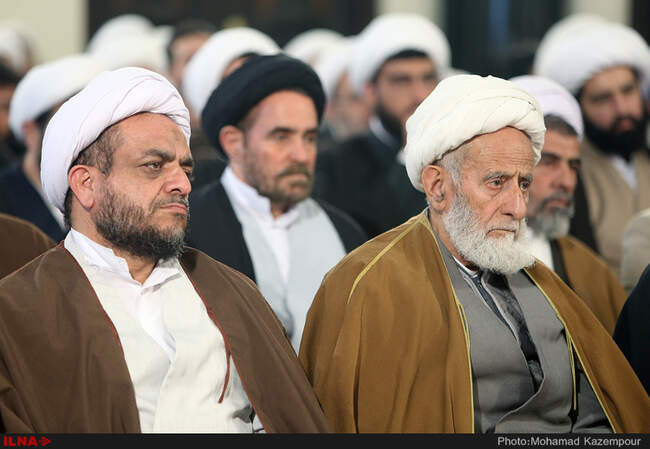 دیدار علما و فضلای حوزه علمیه قم با آیت الله هاشمی رفسنجانی