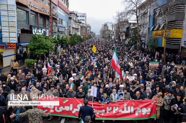 راهپیمایی 22 بهمن در استان گیلان ( رشت )
