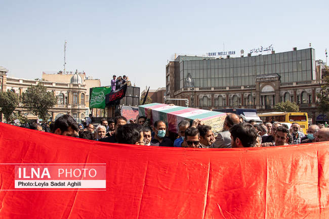 مراسم تشییع و تدفین شهید گمنام در سازمان ثبت احوال کشور