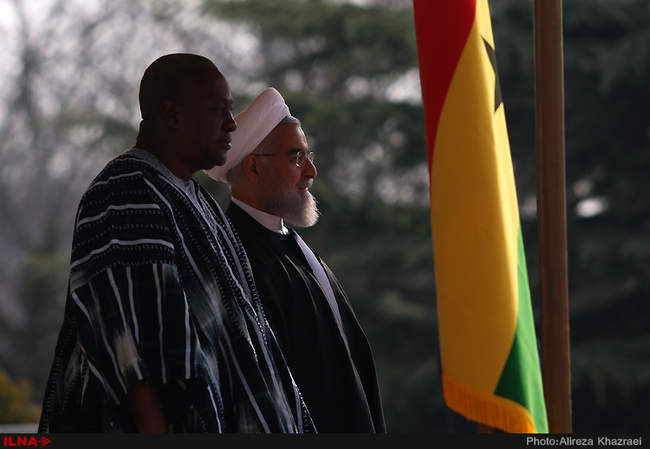 مراسم استقبال رسمی از  جان ماهاما رئیس جمهور غنا