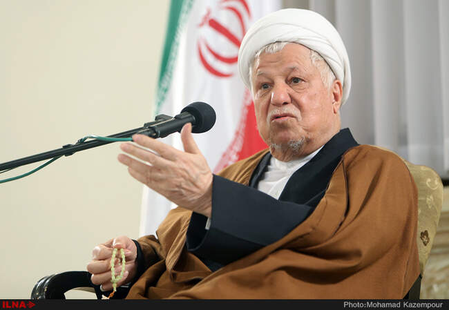 دیدار علما و فضلای حوزه علمیه قم با آیت الله هاشمی رفسنجانی