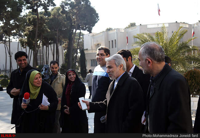 حضور هیات دولت در جمع خبرنگاران