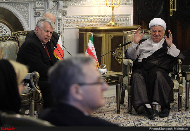 دیدار آیت الله هاشمی رفسنجانی با رئیس مجلس لهستان