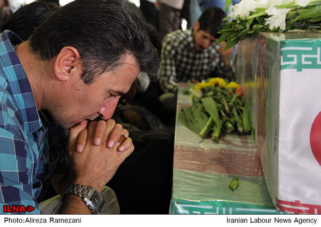 مراسم وداع با پیکرهای مطهر شهدای غواص