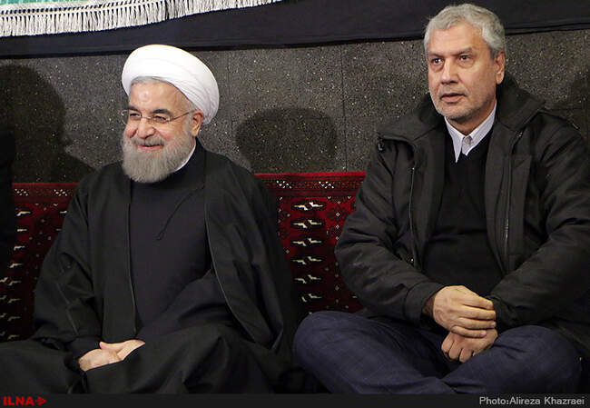 عزاداری رئیس جمهور و وزیر کار در جمع کارگران 