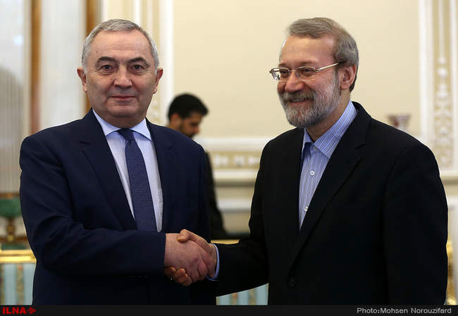 دیدار علی لاریجانی، رئیس مجلس با وزیر خارجه رومانی‎