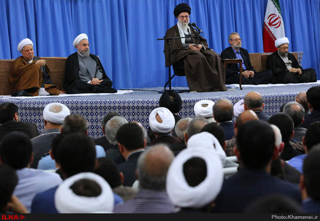 دیدار مسئولان نظام و سفرای کشورهای اسلامی با رهبر انقلاب