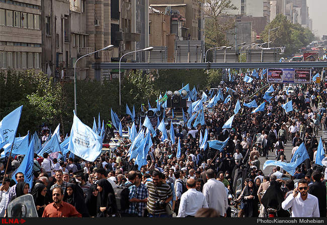 مراسم تشییع پیکر جان‌ باختگان فاجعه منا در تهران/2