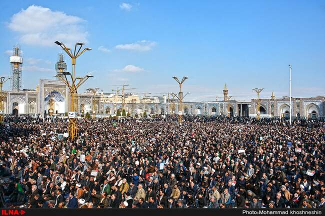 راهپیمایی مردم در محکومیت اغتشاشات اخیر - مشهد