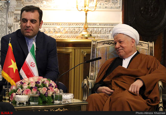 دیدار آیت الله هاشمی رفسنجانی با رئیس جمهوری ویتنام