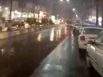 بارش برف در رودسر، گیلان + فیلم