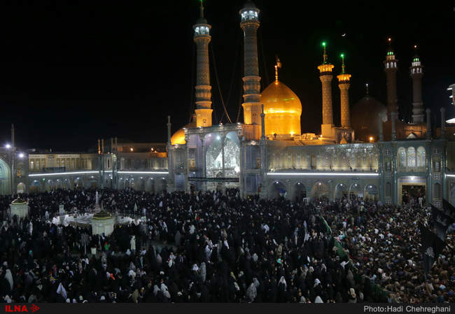 تحویل سال جدید در حرم کریمه اهل بیت قم