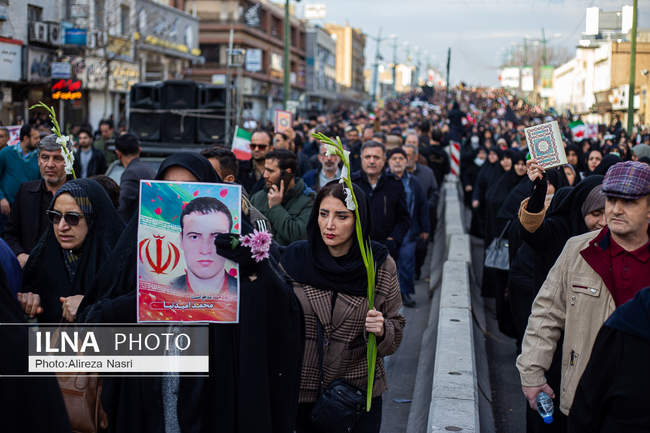 تشییع شهدای مدافع امنیت در قزوین