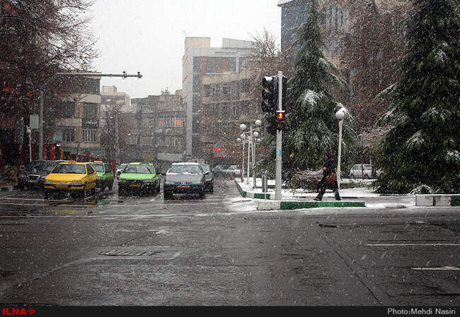 بارش برف پاییزی در تهران