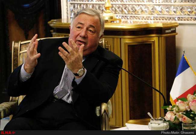 دیدار ژرار لارشه رئیس مجلس سنای فرانسه با آیت الله هاشمی رفسنجانی رئ