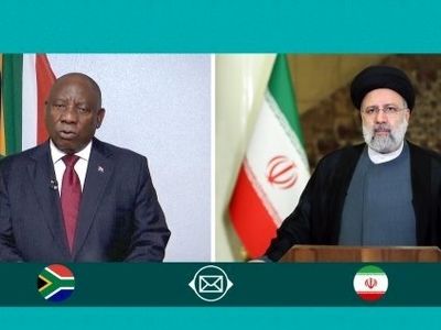 پیام رئیسی به رئیس جمهور آفریقای جنوبی