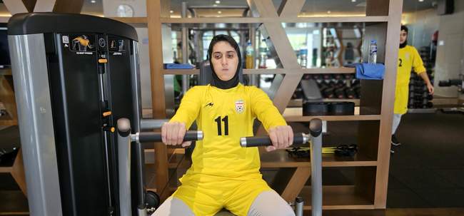 تمرین ریکاوری ملی پوشان فوتسال بانوان در سالن جیم