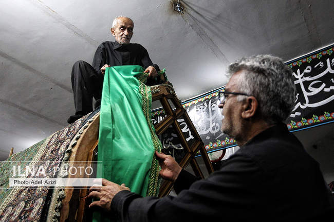 آیین سنتی نخلبندان در تکیه طرخوران تفرش
