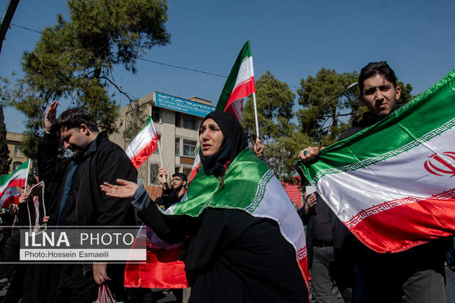 راهپیمایی مردم تهران در اعلام انزجار از جنایات آمریکا و رژیم صهیونیس