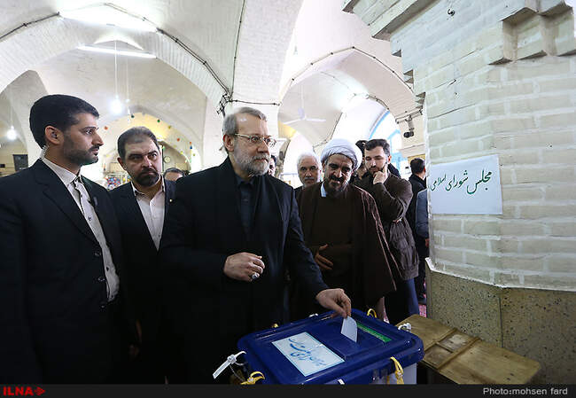 حضور دکتر لاریجانی در انتخابات مجلس شورای اسلامی و مجلس خبرگان رهبری