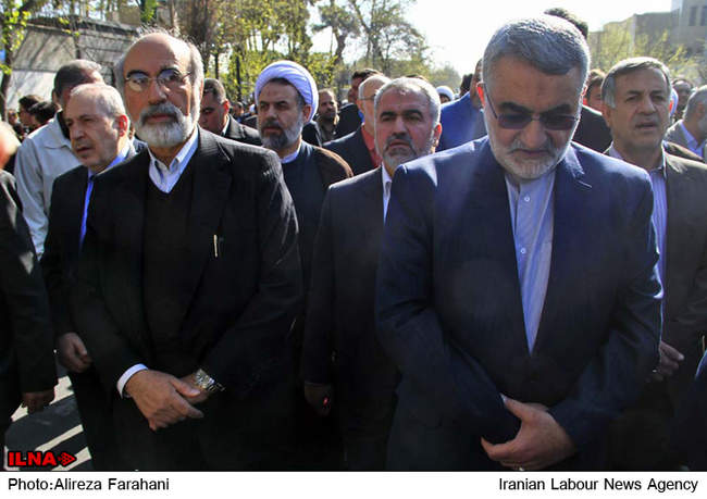 مراسم تشییع همسر آیت الله جنتی در تهران 