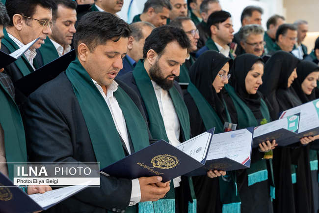 آئین تحلیف کارآموزان وکالت و کارشناس رسمی دادگستری استان قزوین