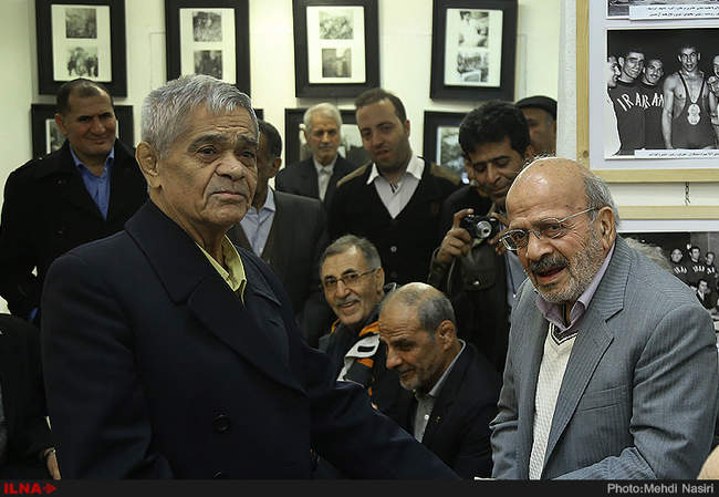 حضورپیشکسوتان کشتی در نمایشگاه عکس جهان پهلوان تختی