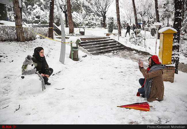 صبح برفی تهران