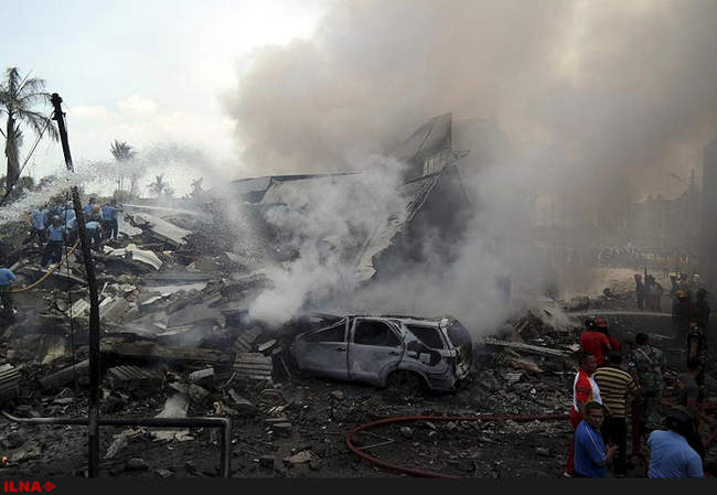 سقوط هواپیمای C130 با 101 مسافر در اندوزی