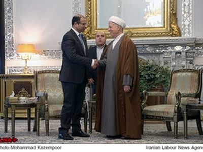 دیدار آیت‌الله هاشمی رفسنجانی با رئیس مجلس عراق