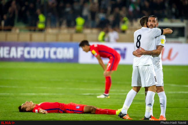 مسابقه فوتبال تیم ملی ایران و کره