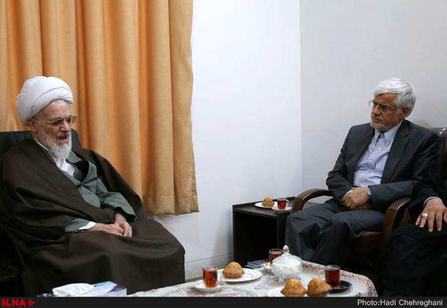 دیدار محمد رضا عارف با علما و مراجع تقلید