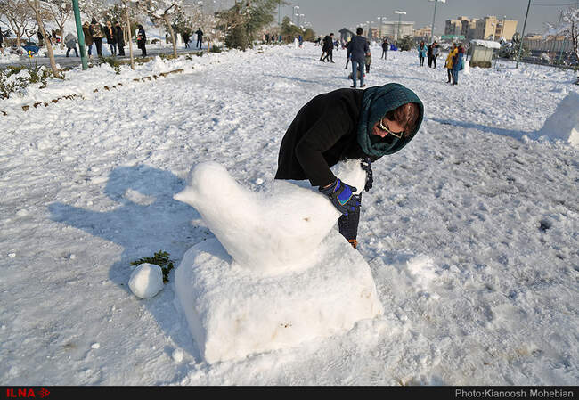 جشنواره ساخت مجسمه های برفی در تهران