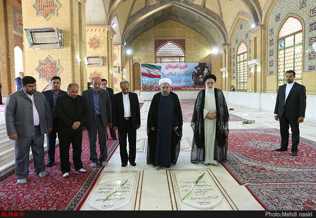 تجدید میثاق رئیس جمهور با آرمان‌های امام راحل و شهدای هشت سال دفاع مقدس