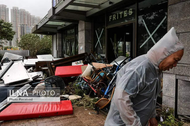 تصاویری از خسارات طوفان راگاسا در جنوب چین 