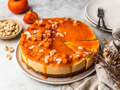 طرز تهیه چیز کیک خرمالو