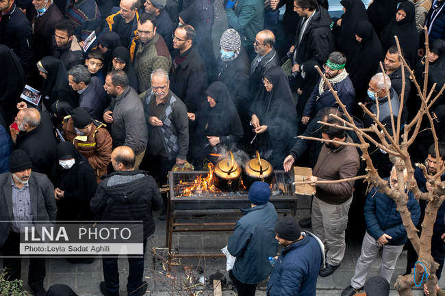 مراسم تشییع پیکر دویست شهید گمنام دوران دفاع مقدس در تهران-۳