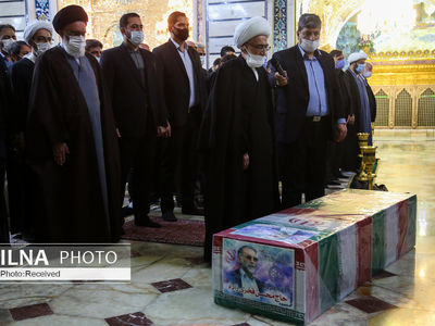 پیکر شهید فخری‌زاده در قم تشییع شد/ محل تدفین احتمالی امامزاده صالح(رض) تهران