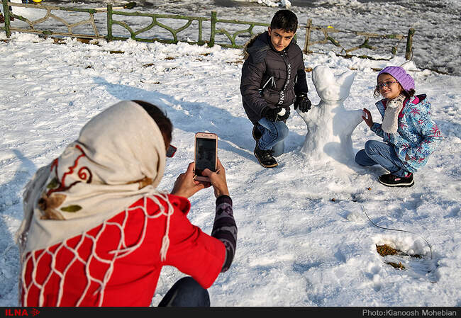 جشنواره ساخت مجسمه های برفی در تهران