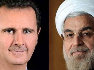 پیام تبریک بشار اسد به حسن روحانی