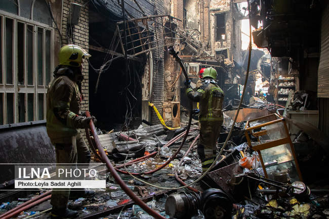 تیمچه حاجب الدوله پس از آتش سوزی