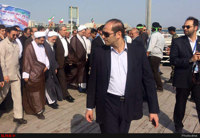 حجت‌الاسلام علی اکبر ناطق نوری در راهپیمایی یوم الله 22 بهمن/کیش