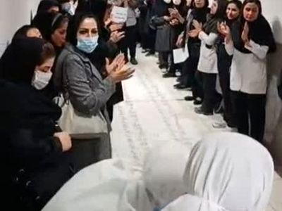 اعتراض پرسنل بیمارستان امام خمینی اهواز